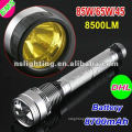 Ultra Bright ---85W 8500 Lumens 8700mah Rechargeable HID Flashlight Xenon Torch kit